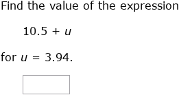 IXL - Evaluate variable expressions with decimals (Year 7 maths practice)