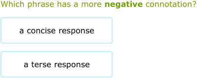 IXL - Positive and negative connotation (Year 8 English practice)