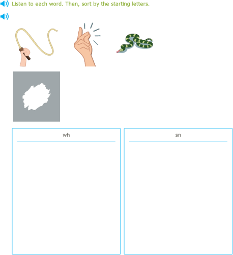 IXL - Sort by initial consonant blend or digraph (Year 3 English practice)
