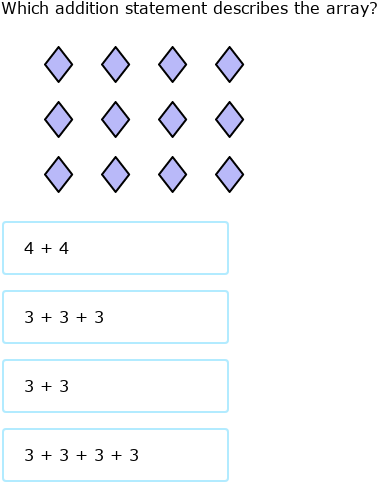 IXL - Identify repeated addition for arrays - sums to 25 (Year 3 maths ...