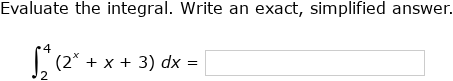 Logarithmic Integral Function Math Exercise IXL - Evaluate definite integrals involving exponential and logarithmic ...