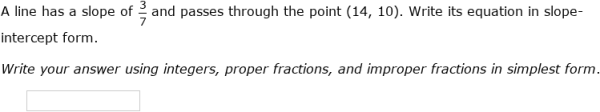IXL - Write a linear equation from a gradient and a point (Year 9 maths ...