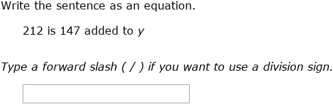 IXL - Write an equation from words (Year 7 maths practice)