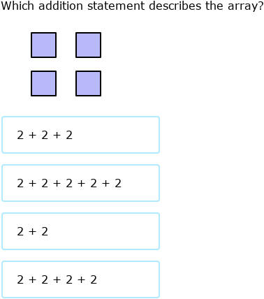 IXL - Identify repeated addition for arrays - sums to 10 (Year 3 maths ...