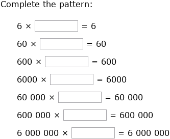 IXL - Multiplication patterns over increasing place values (Year 6 ...