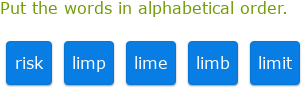 IXL - Alphabetical order (Year 8 English practice)