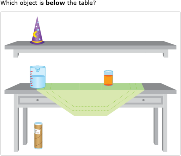 IXL - Above and below (Kindergarten maths practice)