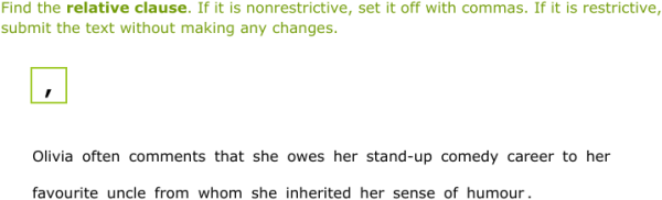 IXL - Commas with non-restrictive elements (Year 10 English practice)